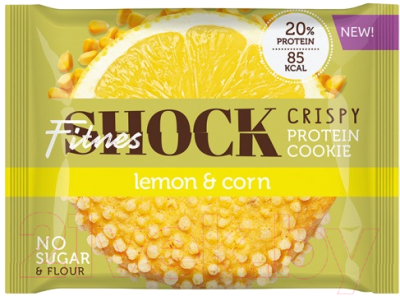 Протеиновое печенье FitnesShock Crispy Лимон-кукуруза (30г)