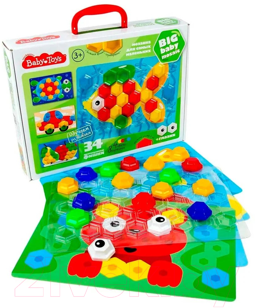 Развивающая игра Baby Toys Мозаика Рыбка / 03576 — фото 2