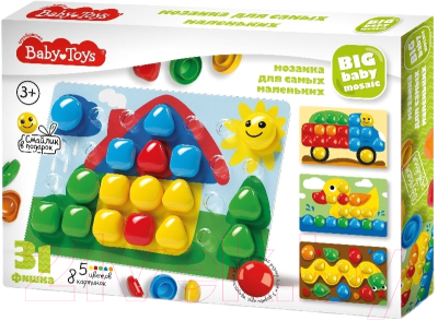 Развивающая игра Baby Toys Мозаика Домик / 03581