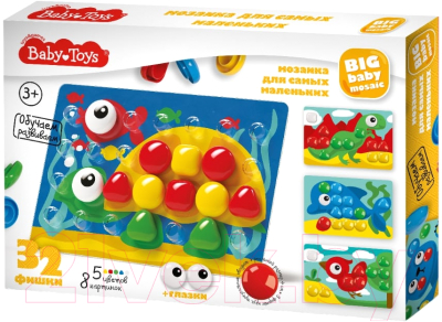 Развивающая игра Baby Toys Мозаика Черепашка / 03582