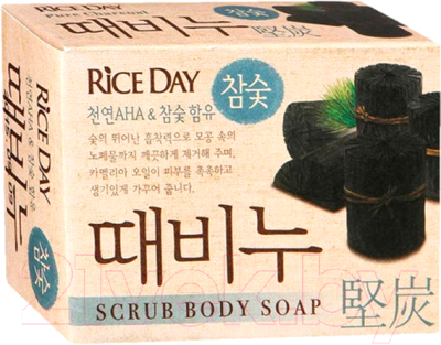 Мыло твердое Lion Scrub Body Soap Charcoal С древесным углем (100г)