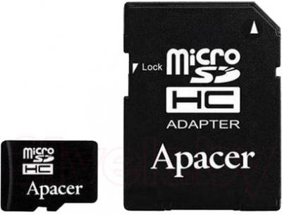 Карта памяти Apacer microSDHC UHS-I (Class 10) 8GB + адаптер (AP8GMCSH10U1-R) - общий вид