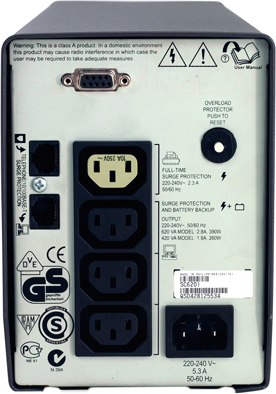 ИБП APC Smart-UPS SC 620VA (SC620I) - вид сзади