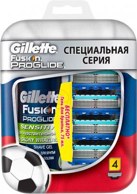 Набор для бритья Gillette Fusion ProGlide (4шт + гель) - общий вид