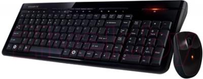 Клавиатура+мышь Gigabyte GK-KM7580 (черный) - общий вид