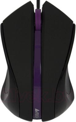 Мышь A4Tech Q3-310-5 (Black-Purple) - общий вид