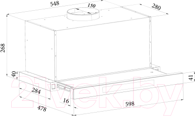 Вытяжка телескопическая Grand Toledo Sensor 60 (HB6102C-W)