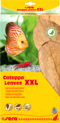 Корм для рыб Sera Catappa Leaves Листья индийского миндаля XXL / 32275 (10шт)
