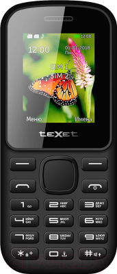 Мобильный телефон Texet TM-130 (черный/красный)