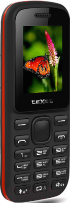 Мобильный телефон Texet TM-130 (черный/красный)