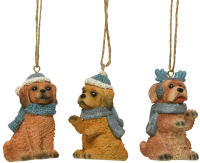Елочная игрушка Decoris Собака в зимнем наряде / 514755 - 
