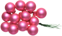 Набор шаров новогодних GreenDeco На проволоке / 712544 (144шт, ярко-розовый матовый) - 
