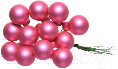 Набор шаров новогодних GreenDeco На проволоке / 712544 (144шт, ярко-розовый матовый)