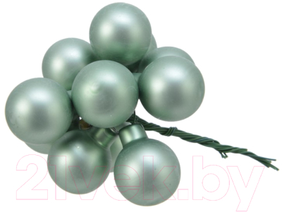 Набор шаров новогодних GreenDeco На проволоке / 712549 (144шт, зеленый шалфей матовый)
