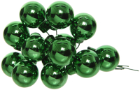 Набор шаров новогодних GreenDeco На проволоке / 713063  (144шт, зеленый глянцевый) - 