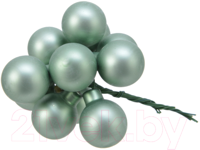Набор шаров новогодних GreenDeco На проволоке / 713558 (144шт, зеленый шалфей матовый)