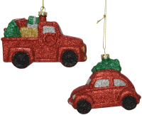 

Елочная игрушка Decoris, Авто с подарком / 028157