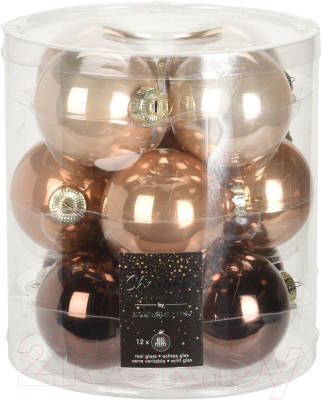 Набор шаров новогодних Koopman ABR701580 (12шт, янтарный)