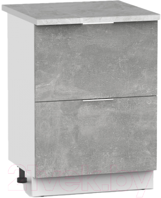 Шкаф-стол кухонный Интермебель Микс Топ ШСР 850-11-500 (бетон/мрамор лацио светлый)