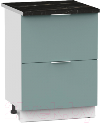 Шкаф-стол кухонный Интермебель Микс Топ ШСР 850-11-500 (сумеречный голубой/тунис)