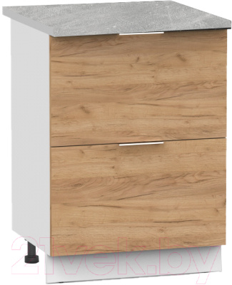 Шкаф-стол кухонный Интермебель Микс Топ ШСР 850-11-600 (дуб крафт золотой/венато)