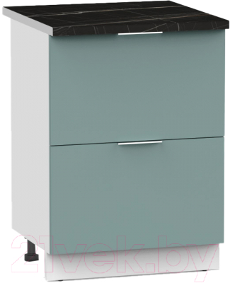 Шкаф-стол кухонный Интермебель Микс Топ ШСР 850-11-600 (сумеречный голубой/тунис)