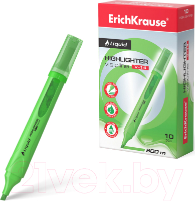 Текстовыделитель Erich Krause Liquid Visioline V-14 Neon / 56028