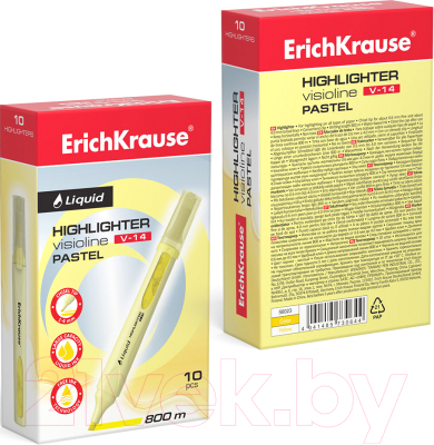 Изображение товара Текстовыделитель Erich Krause Liquid Visioline V-14 Pastel / 56023