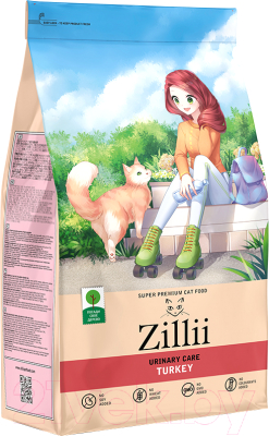 Сухой корм для кошек Zillii Urinary Care Cat индейка / 5658171 (2кг)