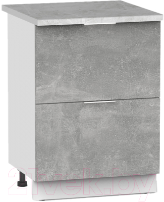 Шкаф-стол кухонный Интермебель Микс Топ ШСР 850-11-600 (бетон/венато)