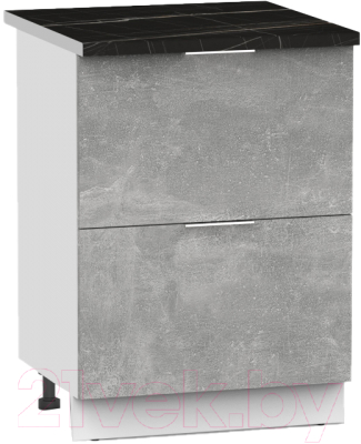 Шкаф-стол кухонный Интермебель Микс Топ ШСР 850-11-600 (бетон/тунис)