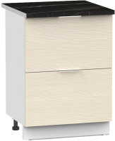 Шкаф-стол кухонный Интермебель Микс Топ ШСР 850-11-600 (вудлайн кремовый/тунис) - 