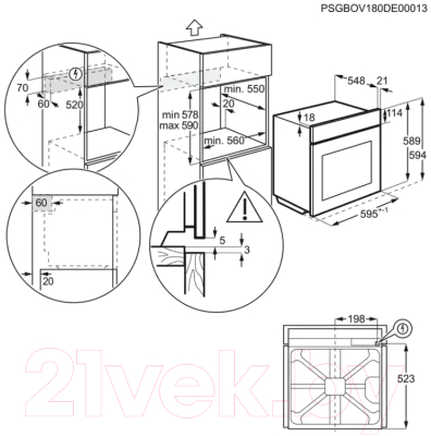 Электрический духовой шкаф Electrolux EOD5C71X