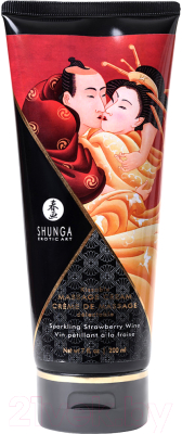 Изображение товара Эротическое массажное масло Shunga Sparkling Strawberry Wine / 274108 (200мл)