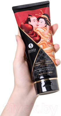 Изображение товара Эротическое массажное масло Shunga Sparkling Strawberry Wine / 274108 (200мл)