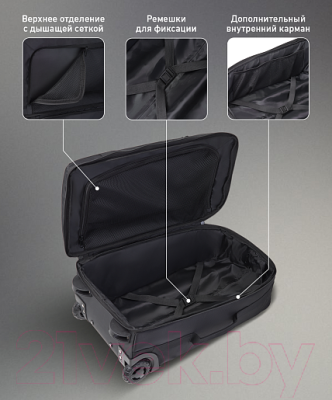 Чемодан на колесах Jogel Essential Cabin Trolley Bag / JE4BA0422.99 (черный)