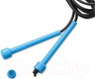 Скакалка Indigo SM-405 (голубой/черный)