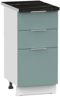 Шкаф-стол кухонный Интермебель Микс Топ ШСР 850-14-400 (сумеречный голубой/тунис) - 