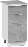 Шкаф-стол кухонный Интермебель Микс Топ ШСР 850-14-400 (бетон/мрамор лацио светлый) - 