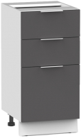Шкаф-стол кухонный Интермебель Микс Топ ШСР 850-14-400 Без столешницы (графит серый) - 
