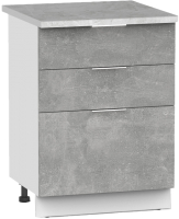 Шкаф-стол кухонный Интермебель Микс Топ ШСР 850-14-500 (бетон/венато) - 