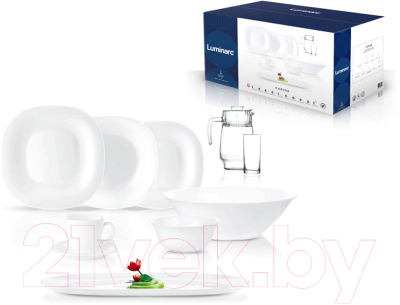 Набор столовой посуды Luminarc Carine White N4781 (46пр)