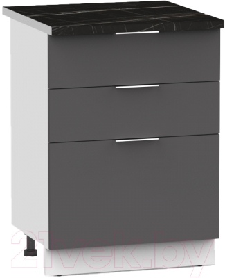 Шкаф-стол кухонный Интермебель Микс Топ ШСР 850-14-600 (графит серый/тунис)