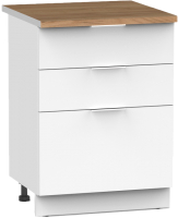 Шкаф-стол кухонный Интермебель Микс Топ ШСР 850-14-500 (белый премиум/дуб крафт золотой) - 