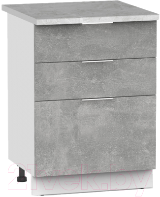 Шкаф-стол кухонный Интермебель Микс Топ ШСР 850-14-600 (бетон/венато)