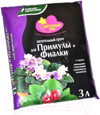 Изображение товара Грунт для растений Буйские удобрения Цветочный рай Примула, Фиалка (3л)