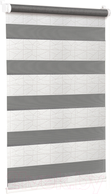 Рулонная штора Delfa Сантайм День-Ночь Роко МКД DN-43051 (34x160, светло-серый)