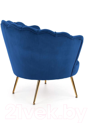 Кресло мягкое Halmar Amorinito (темно-синий/золото)