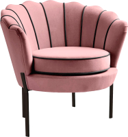Кресло мягкое Halmar Angelo (розовый/черный) - 