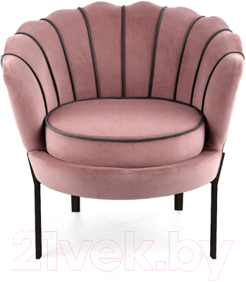 Кресло мягкое Halmar Angelo (розовый/черный)